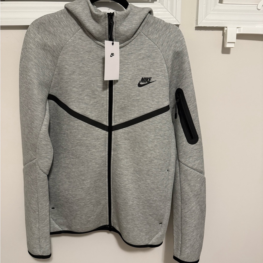 Nike Heather Gray and Black Athletic Jacket